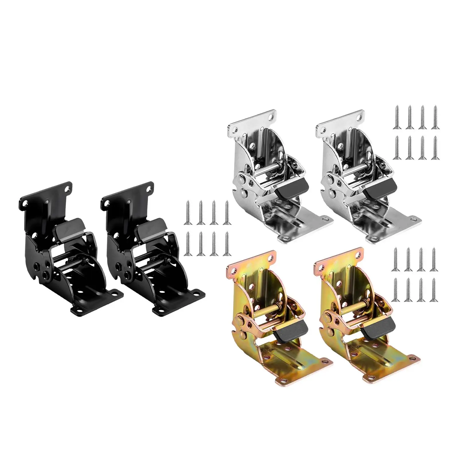 2x Furniture Leg Hinges Folding Accessory 0-90-180 Degree Simple Assembly Multifunctional Lock Extension Support Self Locking