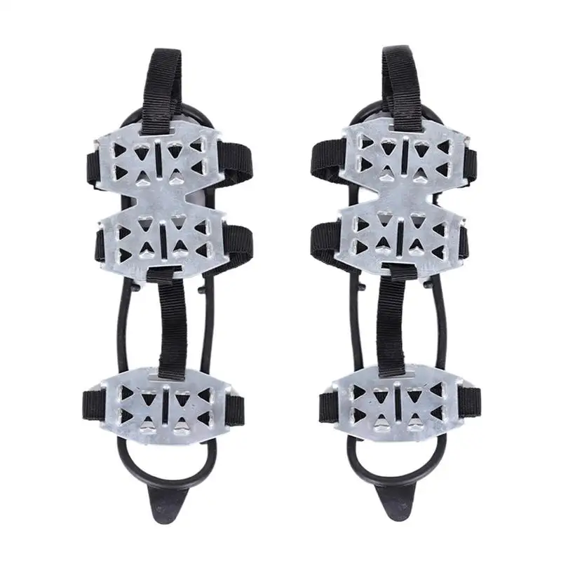 24 tooth Anti Slip Shoe Boot Grips Outdoor Non Slip Snow Shoe Spikes Ice Overshoe Ice Grippers Spikes Durable Traction Cleats