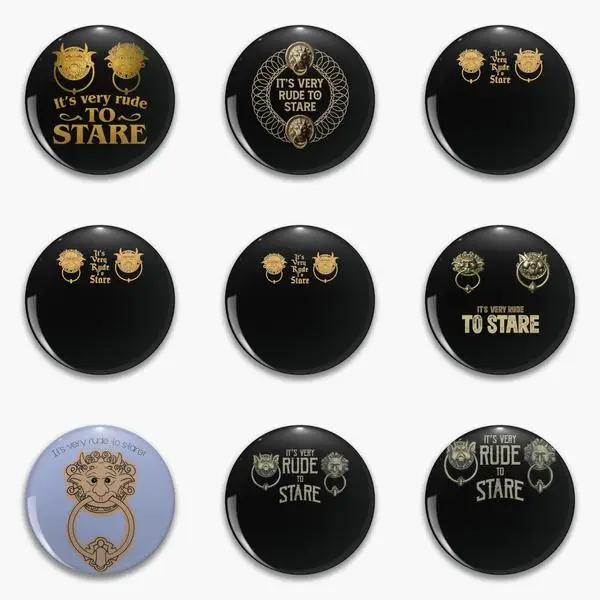 It Very Rude To Stare Labyrinth Knockers Soft Button Pin Customizable Gift Hat Cartoon Clothes Lapel Pin Creative Fashion Brooch