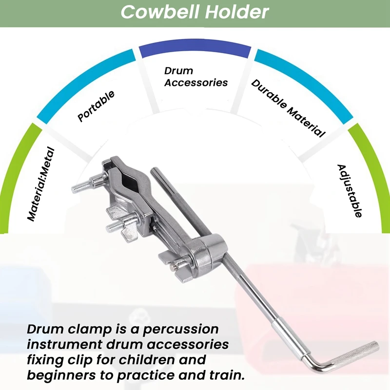 Quality Drum Extension Clip Quick Release Mounting Accessories Universal Support Stand Cowbell Mount Bracket Drum Clamp