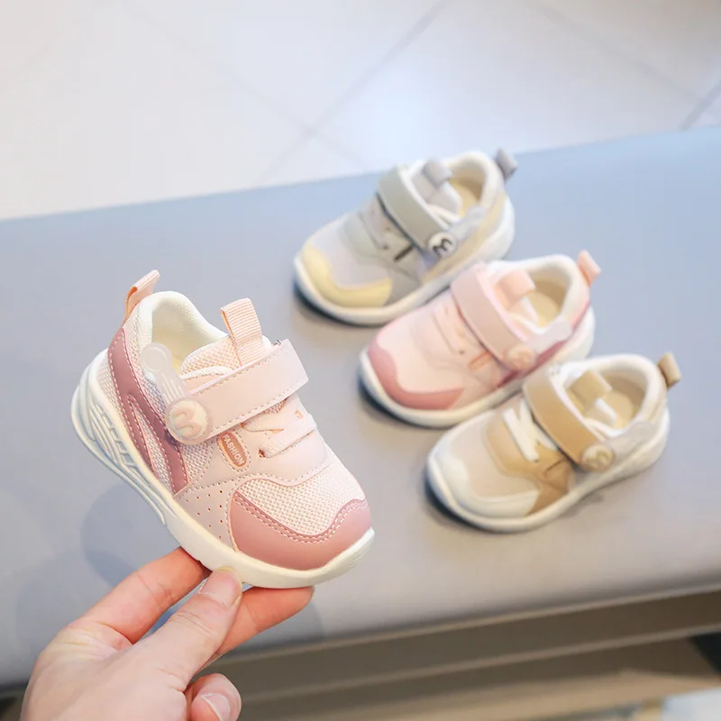 

GWPPDMY Baby toddler shoes spring and autumn boys and girls soft bottom non-slip children's sports shoes mesh baby shoes