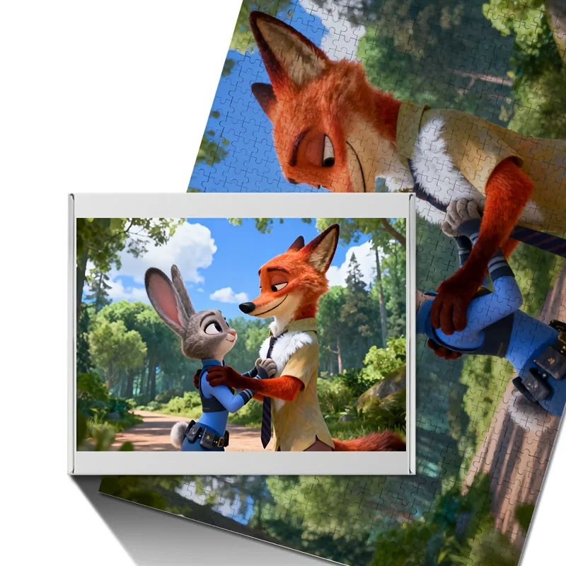 จิ๊กซอว์ภาพพิมพ์ลายดิสนีย์ ซูโทเปีย จูดี้ ฮอปส์ และ นิค ไวลด์ 1,000 ชิ้น |   เหมาะสำหรับการเรียน การสะสม ของตกแต่งบ้าน ของขวัญรับปริญญา