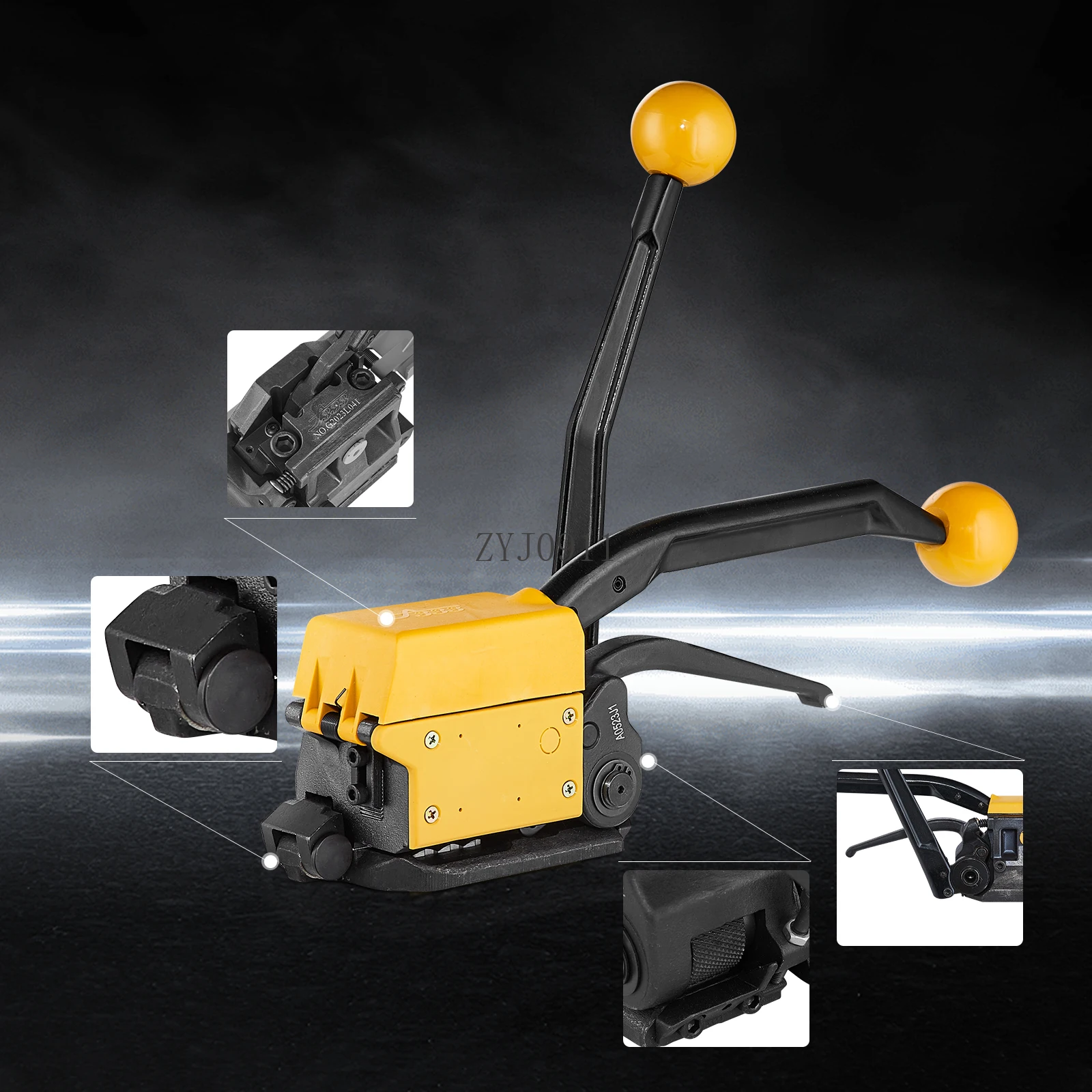 :VEVOR A333 Manual Sealless Steel Strapping Machine Belt Packaging Banding Bander Packing Machinery for 1/2"-3/4" Steel Strip