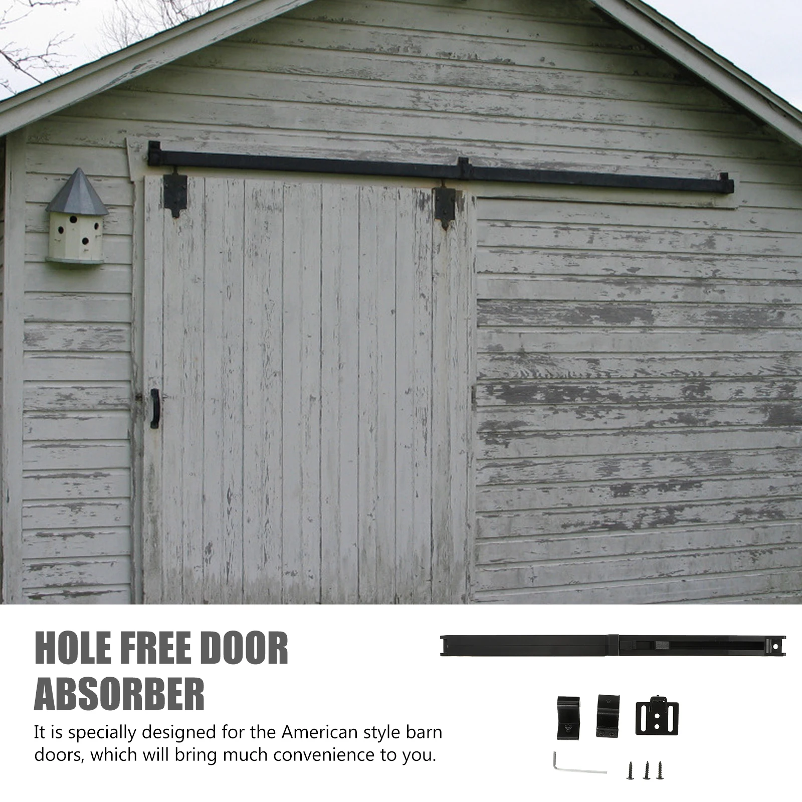 

Barn Door Damper Punch Free Hardware Silent Absorber Durable Tough Easy Install Remove Door Repair Tool Set Sliding