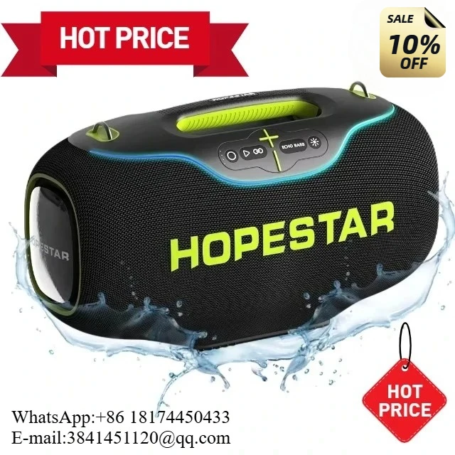 

Discount sale Hopestar Speaker A80 High Quality Portable Audio Players 350W RGB Wireless Subwoofer Home Theatre USB