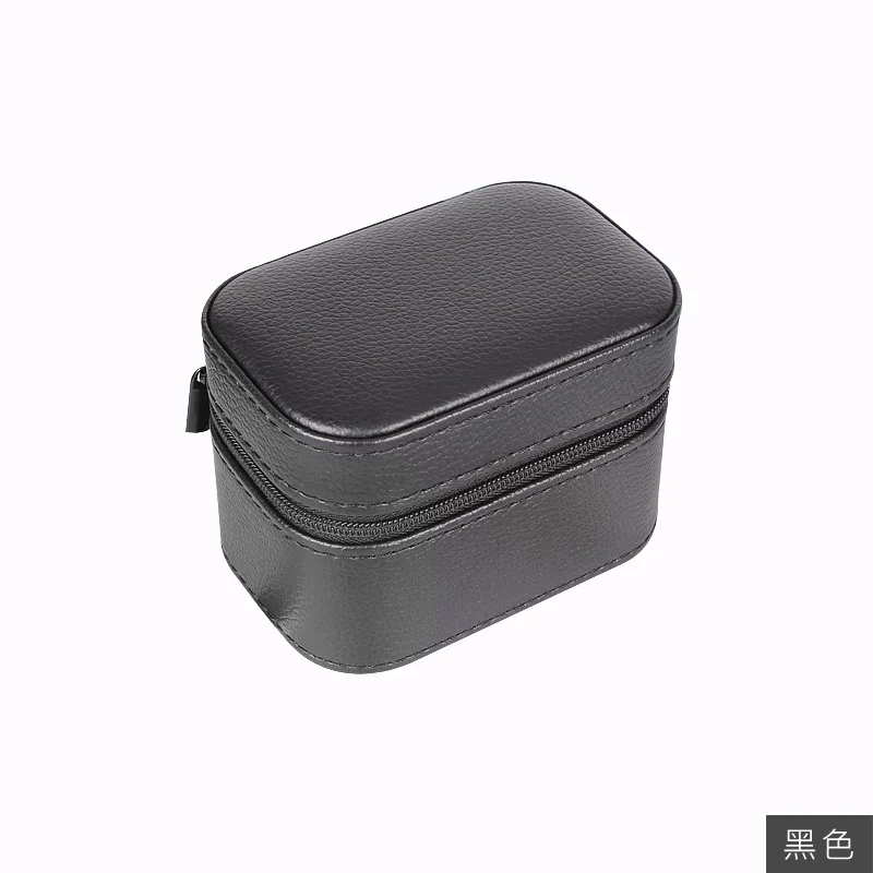 Microfiber Leather Watch Box Single Men\'s and Women\'s Small Mini Watch Storage Box Portable Zipper Watch Bag Watch Box
