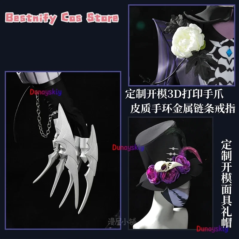 أزياء تنكري لعبة الهوية VJack كوسبفري الممزق زي الفنان القوطي في القرون الوسطى زي أنيمي RipperUgu شعر مستعار للعب الأدوار دعامة الأحذية Sui