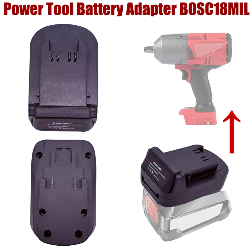 

Адаптер для аккумуляторов электроинструментов: конвертер BOSC18MIL для беспроводных инструментов Milwaukee 18V Li-ion в аккумуляторы Bosch 18V PBA (литий-ионные)