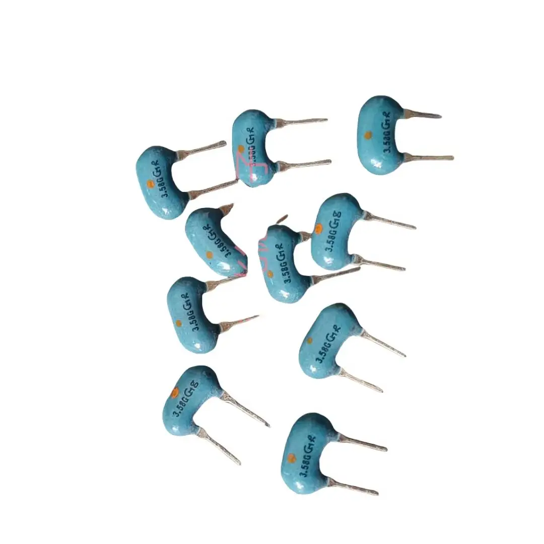 50pcs/ 3.58M Imported Ceramic Crystal Oscillator CSA3.58MG00D 3.58MHZ 3.58G 2 Foot Orange Dot