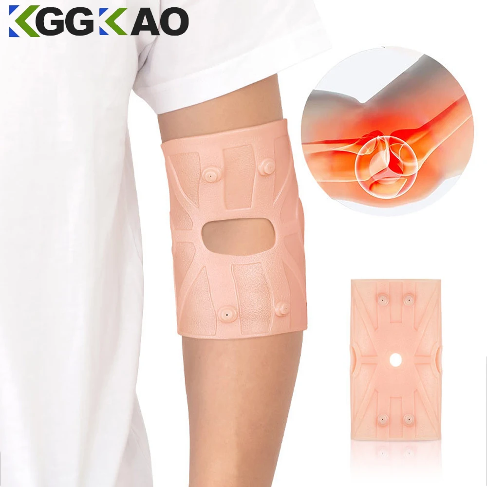 1 pz Gel di Silicone magnetoterapia gomito compressione Brace supporto manica per sollievo dal dolore articolare, tendinite, Golf & Tennis gomitiere