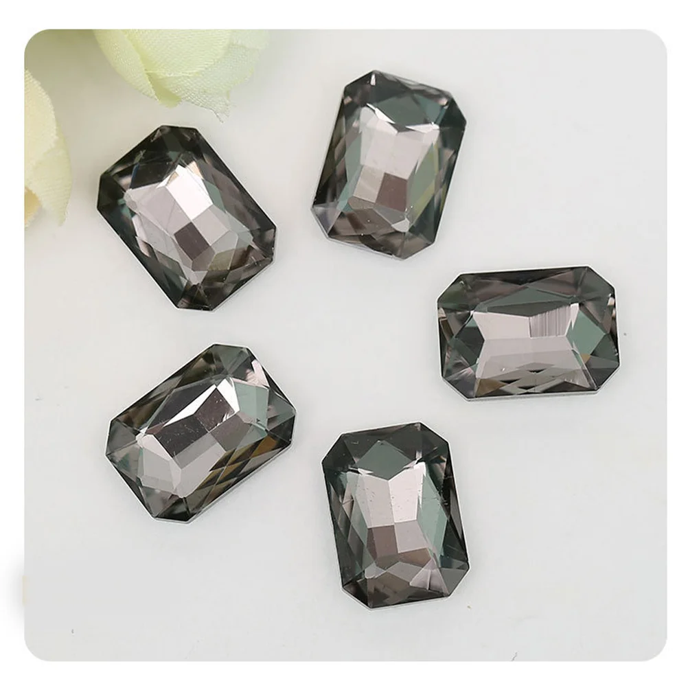 Perceuses octogonales colorées en verre strass, 50 pièces, bijoux en cristal, Nail Art, accessoires de décoration pour vêtements, chaussures, murs