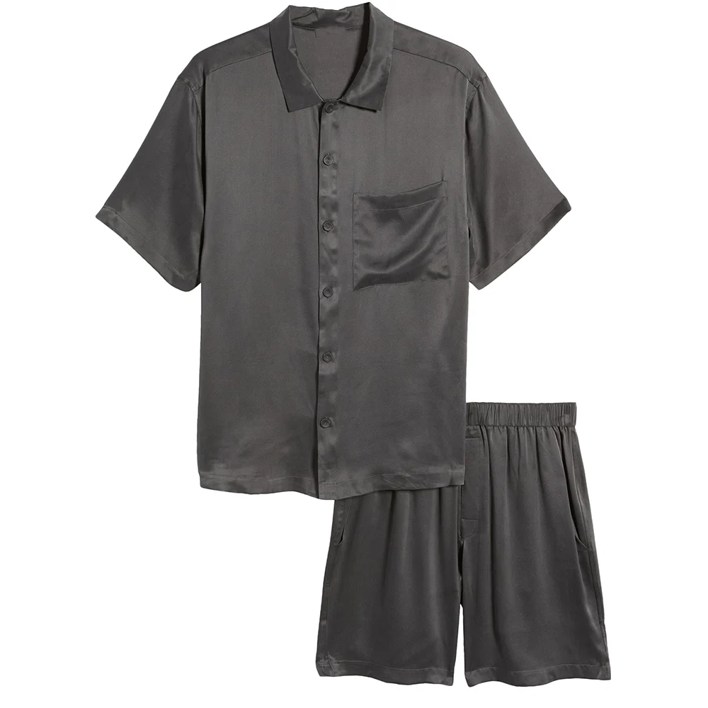 Summer Men's Ice Silk Pajamas Short Sleeved Pyjamas Plus Size Loose 5XL Home Wear Sleepwear Set With Best Quality