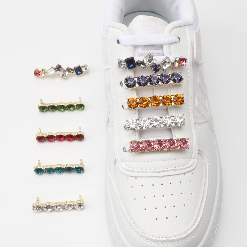 1 piece Diamond Decorative Shoe Clips Shoelace Clips for Sneakers Shoelaces AF1 DIY Faux Pearl Shiny Rhinestones for Girl Women