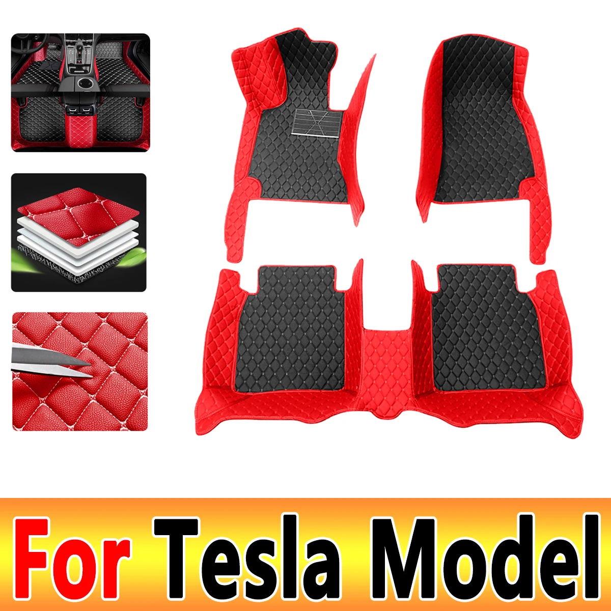 

Автомобильные коврики для Tesla Model-3 Model-S Model-X model Y 5, автомобильные аксессуары 2022 2023