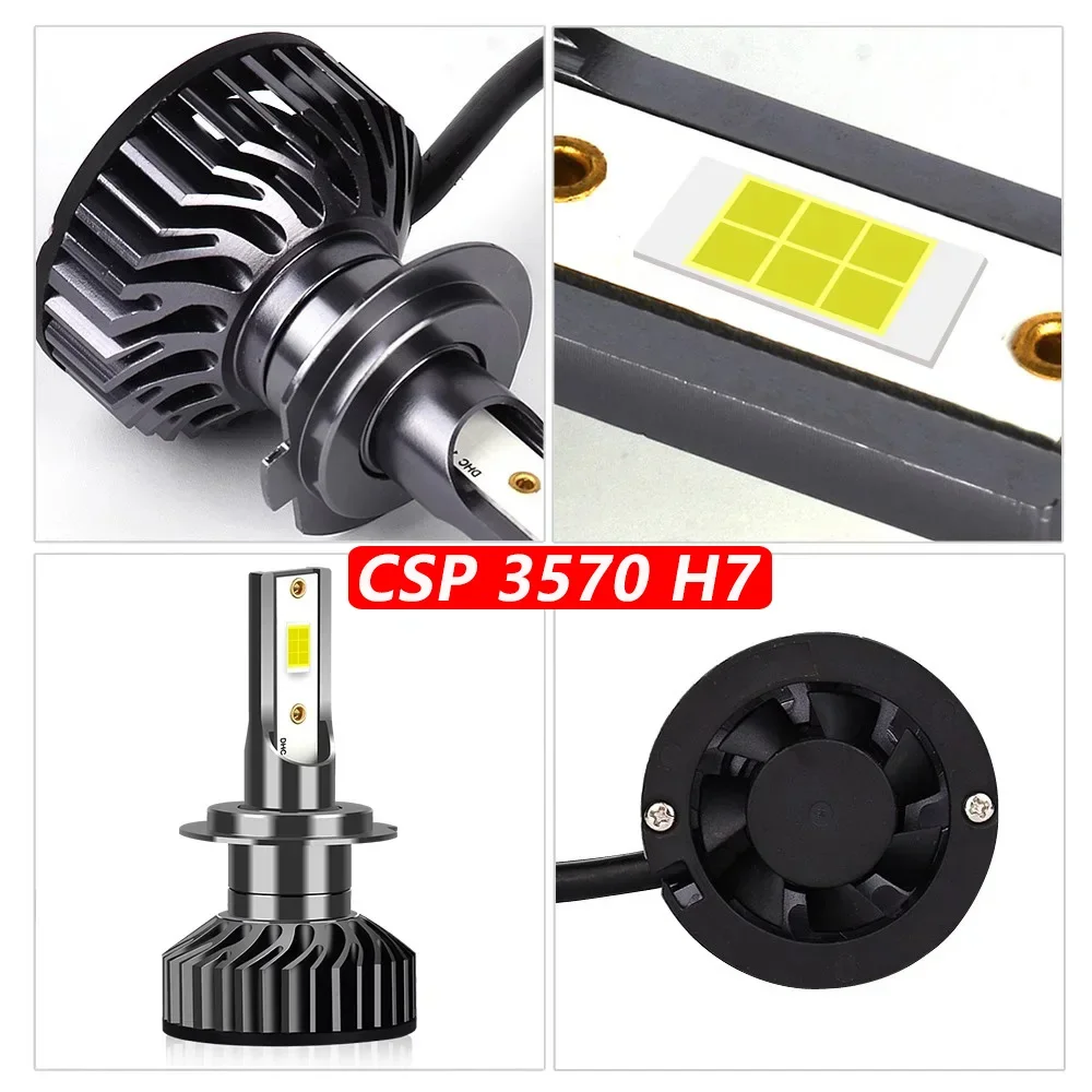Car Headlight For 24V Truck 3000K 4300K 6000K 8000K 25000K H8 H11 Bulb Canbus EMC H7 LED Light 12V Car 110W