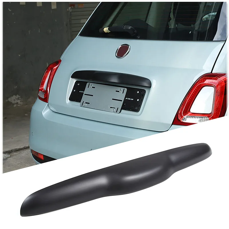 Voor Fiat 500 2010-2023 ABS Glossblack Auto Front embleem side trim strip Achterklep Handvat Decoratieve Strip Sticker Auto accessoires