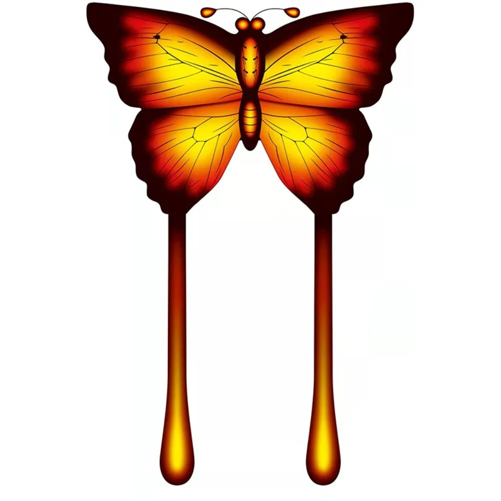 Cometa de mariposa de cola larga para niños y adultos, diseño triangular 3D, cometa empalmada de alto rendimiento para diversión con vuelo al aire libre