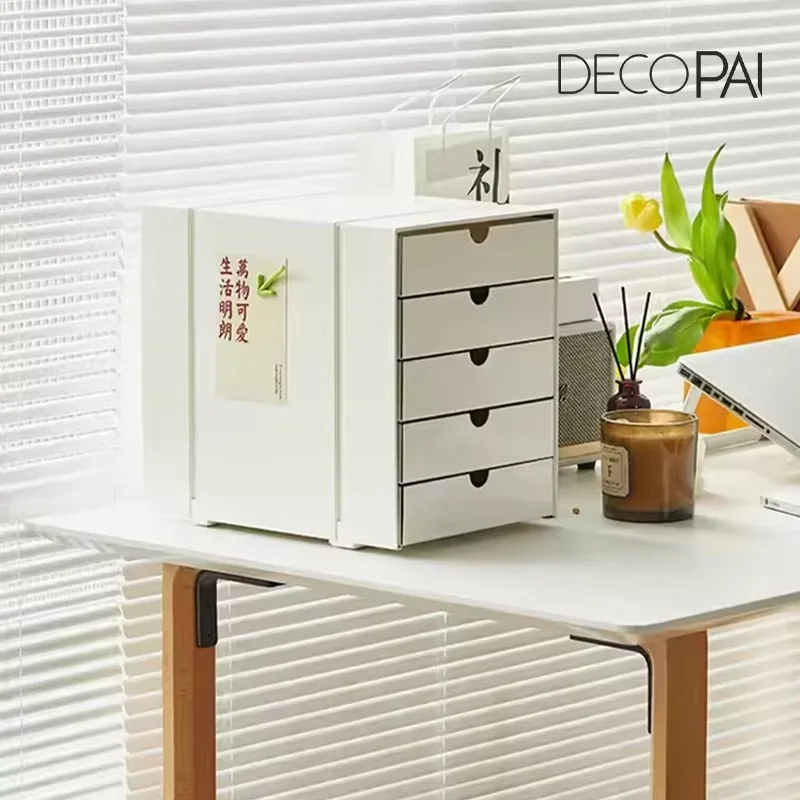 Metal Filing Cabinet Modern Simple Luxury Multi-layer Document Small Cabinet Metal Drawer Nordic Desktop Storage Cabinet