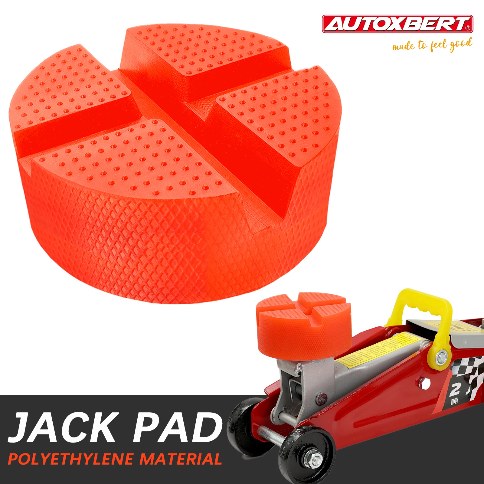 

Cross Slotted Portable Car Lift Jack Stand Pads Polyethylene Slotted Floor Jack Pad Frame Rail Adapter Universal Jack Protector