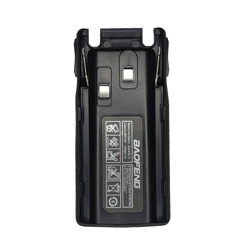 BAOFENG-batería de iones de litio para walkie-talkie Baofeng, UV-82 de 7,4 V, 2800/3800mAh, 1 BL-8/2 piezas, piezas, Radio bidireccional, UV 82