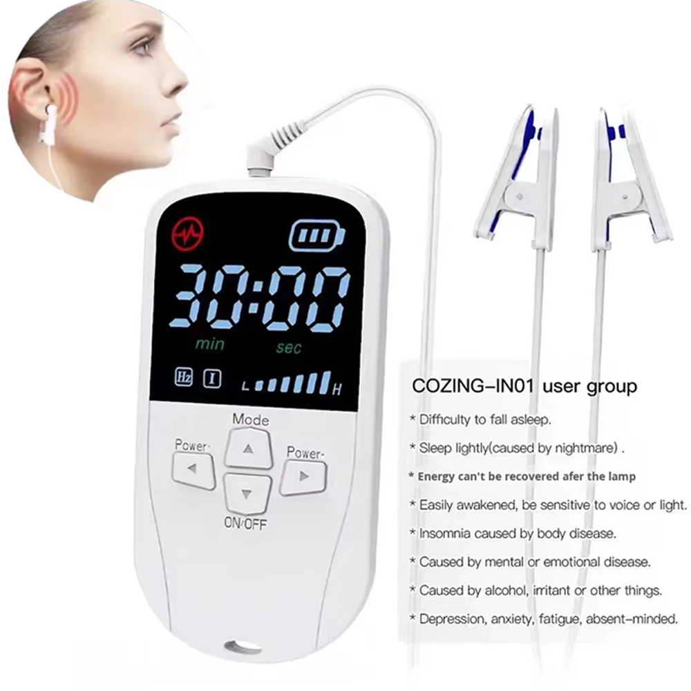 CES Vagus Nerve Stimulation Clip Ear Sleep Aid Device Relieve Insomnia Promote Fast Sleep Deep Sleep Helper Anxiety Depression