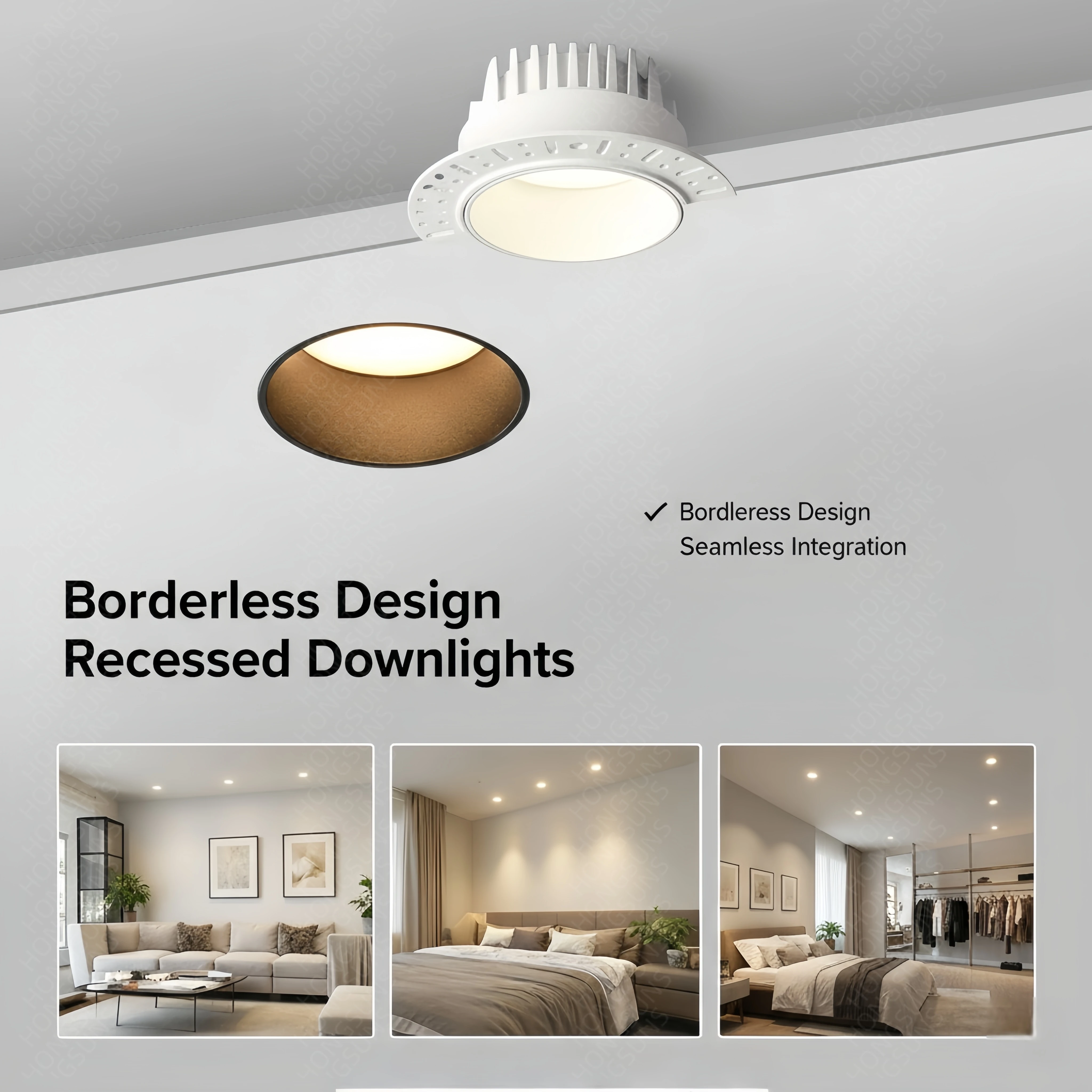 

Tuya Zigbee DALI Matter Smart Borderless Embedded Anti Glare Downlight Spotlight Ceiling Lamp Suitable For Hotel And villa