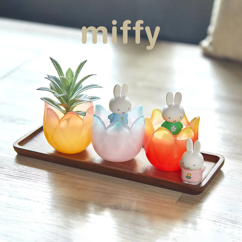

Kawaii Miffy Figurines 70th Anniversary Tulip Series Desktop Ornament High Quality Anime Home Decorations Perfect Birthday Gifts