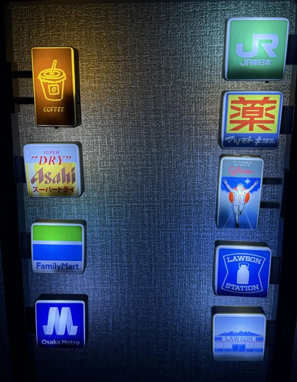 Dotonbori Glico Fuji Mountain Kawaguchiko Town Lawson Werbeschild Leuchtreklame Check-in Kühlschrankmagnet – Detail 2