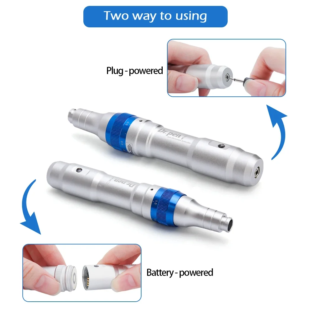 Ultima Dr Pen A6 Professional Microneedling Derma Pen Kit di strumenti per la cura della pelle elettrica Wireless con 2 aghi per cartucce a 12 Pin