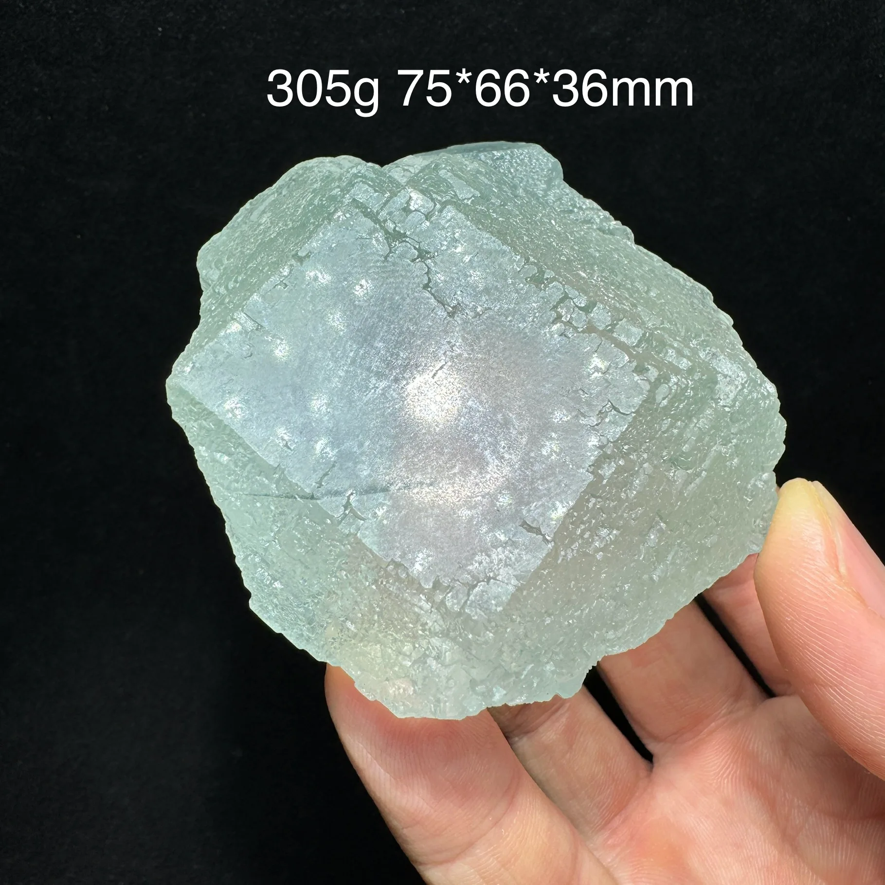 

305 г Натуральный светло-зеленый флюорит, минеральный образец, кристалл, целебный камень, декор для дома