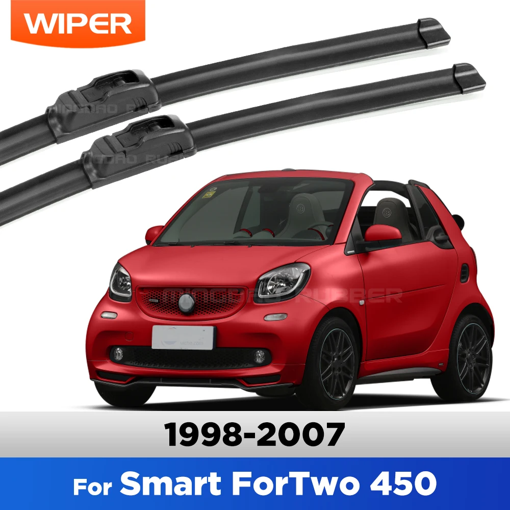 

Для Smart ForTwo 450 1998-2007 стеклоочиститель передние щетки стеклоочистителя лобовое стекло окон автомобиля щетки от дождя 21 "+ 21"