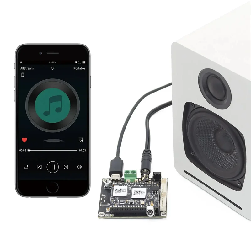 ABGN Up2stream Pro V3 บอร์ดรับสัญญาณไร้สาย Bluetooth Audio Recei สเตอริโอไร้สายโมดูลเพลง Multiroom DIY WIFI Audio