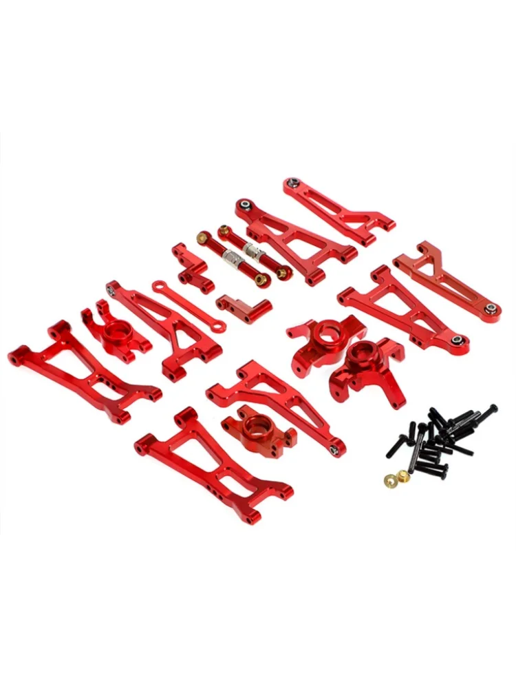 Dla MJX Hyper go 1/16 16207 16208 16209 16210 H16 Metalowe przednie dolne ramiona Ulepszenie ramienia pływającego Zestaw bloków układu kierowniczego Tylne piasty — 2