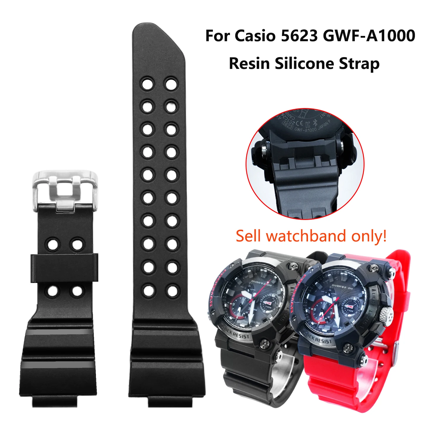 

Ремешок GWF-A1000 из силиконовой смолы для часов Casio 5623, серия GWF-A1000-1A/1A2/1A4, мужской, мягкий, водонепроницаемый браслет