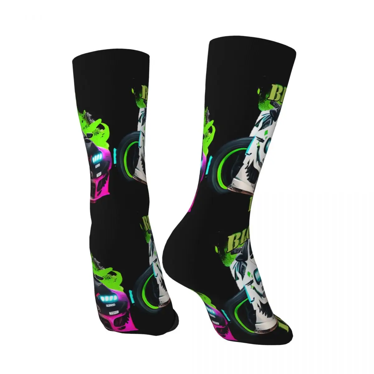 Crazy compression LEGEND Sticker Sock for Men Harajuku Ken Block 43 Quality Pattern Crew Sock Novelty