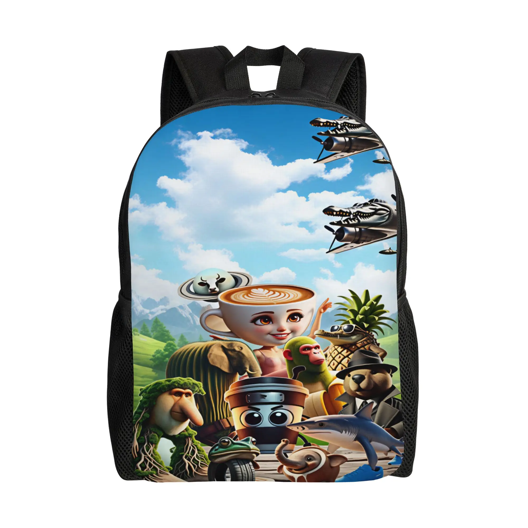 Italian Brainrot  Backpack  Elegant Backpacks Youth Trekking Durable High School Bags Colorful Rucksack