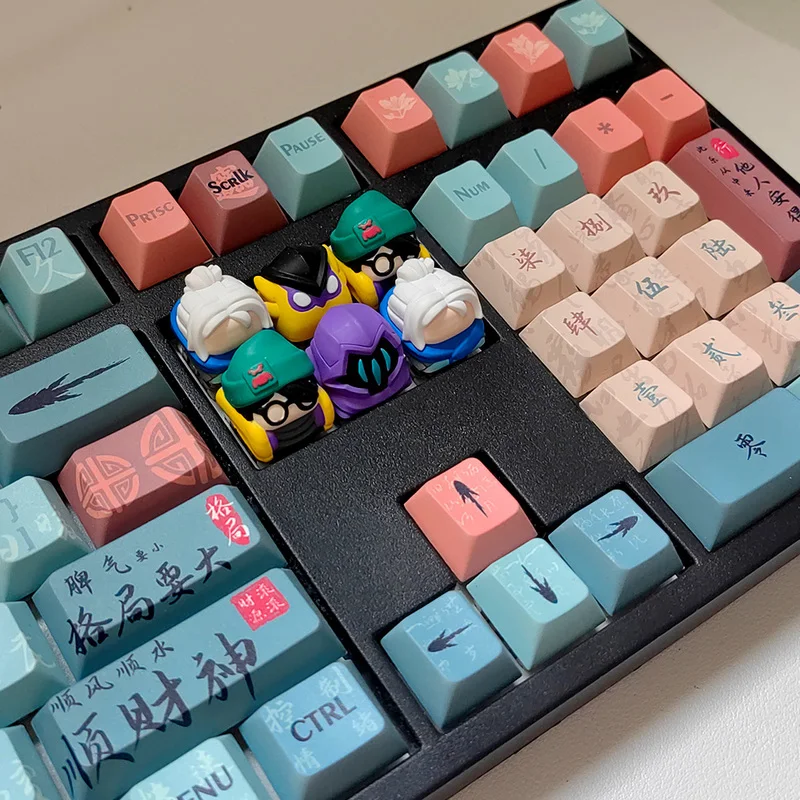 Valorant Keycap Gekko Omen Mudie لوحة المفاتيح الميكانيكية التخصيص Girl Valorant Keycaps