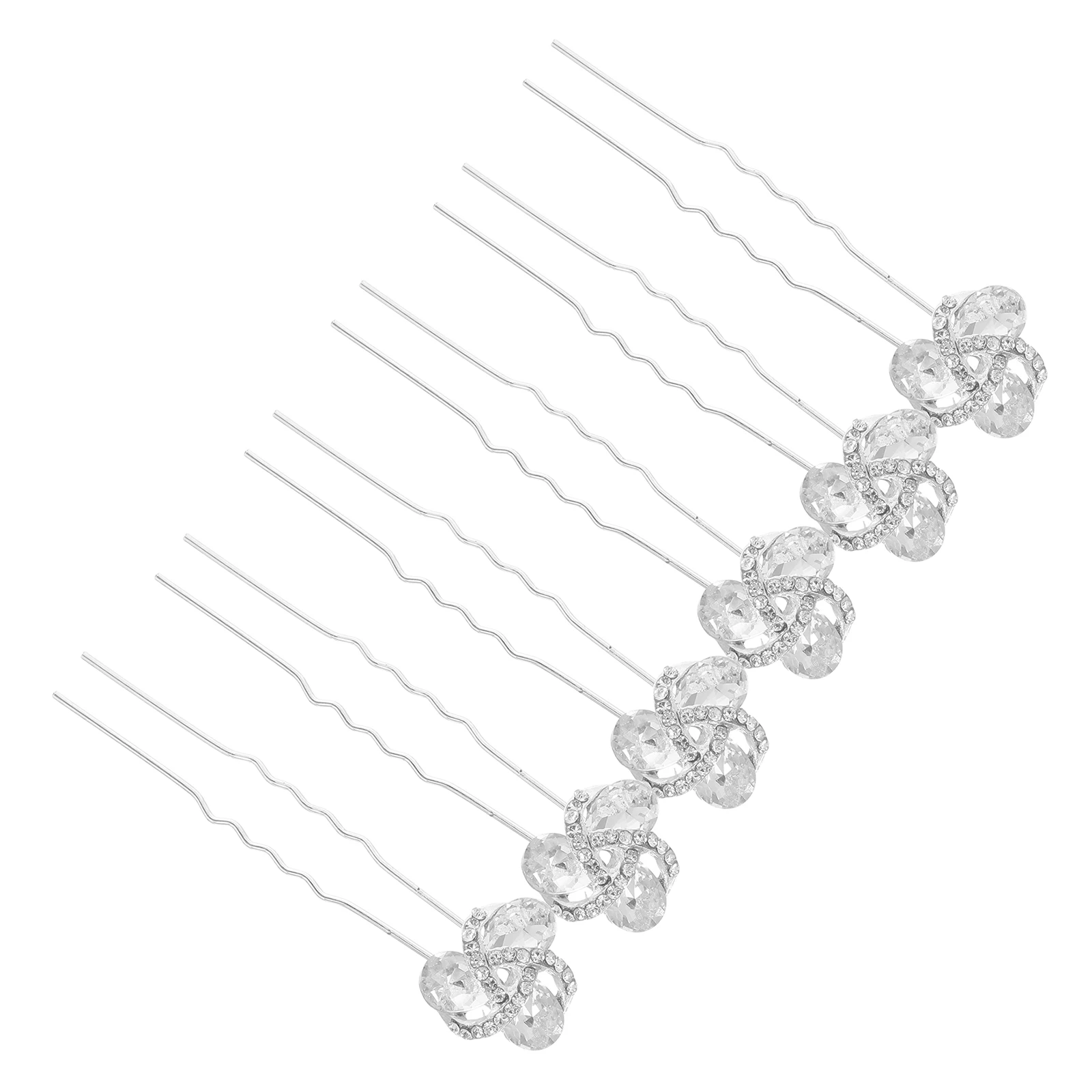 

Gems Rhinestone Floral Hair Pin Clip Decor for Women Girls Wedding Party Accessories Lightweight Durable Alloy