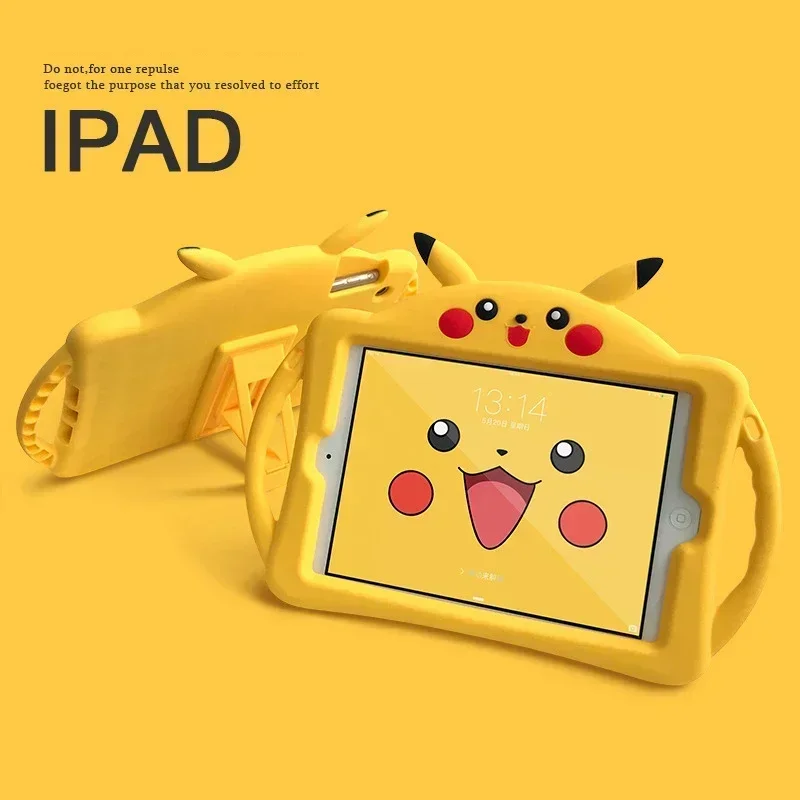 

Чехол для Ipad 2024 Pikachu, модель 2021 для планшета 10,2, 9, 10, 9, 9,7, 2017, 2018, IPad Air1 9,7, резиновый мягкий чехол для Ipad