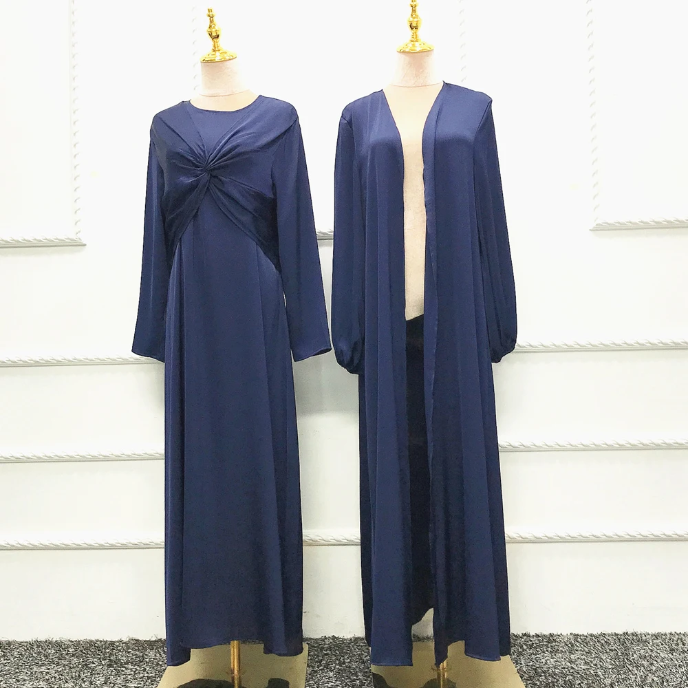 2022 Ramadan Muslim Kleid Eid Mubarak Chiffon Open Abaya Kimono Dubai Islam Kaftan Kleidung Abayas Für Frauen Robe Femme Kaftan