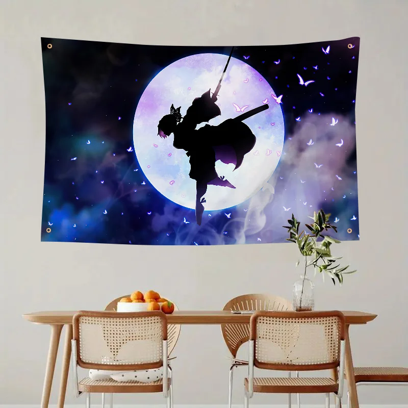 1PC Anime Demon Slayer Kochou Shinobu Flag Workshop Flags Room Decor Flag Outdoor Decorations Flags For Rooms Four Hole Flag