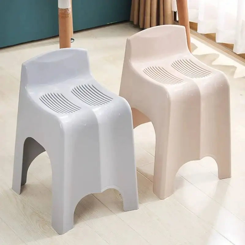 Unique Designer Bathroom Stool Beige Elegant Japanese Inside Shower Chairs Elderly Waterproof Sgabello Da Bagno Furniture Home
