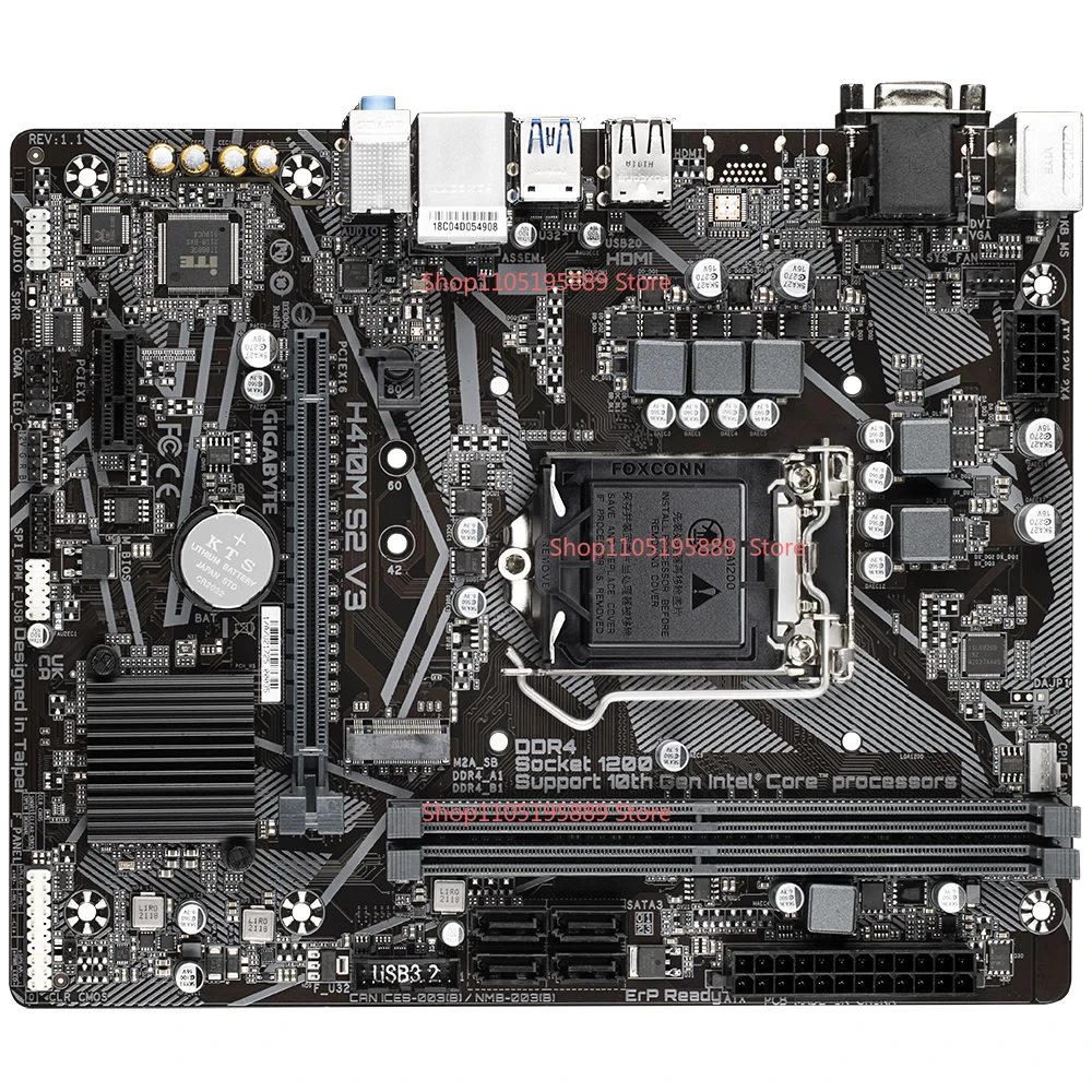 

Для Gigabyte H410M-S2 V2 H410M-S2 основная плата 1200, поддержка небольшой платы 10-го поколения