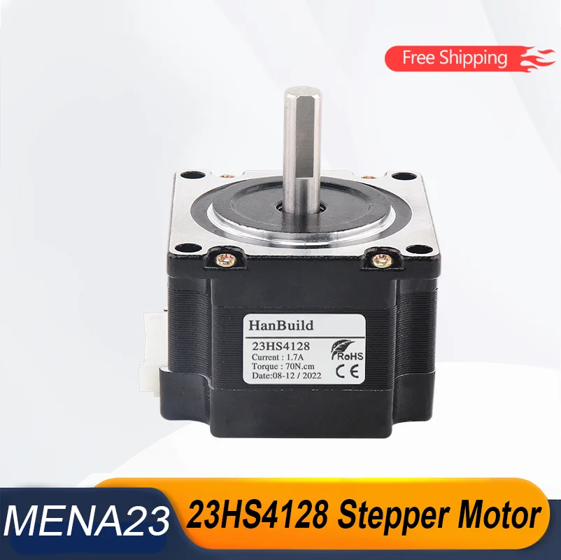 

23HS4128 Hybrid Stepper Motor 1.8 Degree 41mm Motor 55N.m 2.8A Stepper Motor For 3D Printer Monitor Equipment