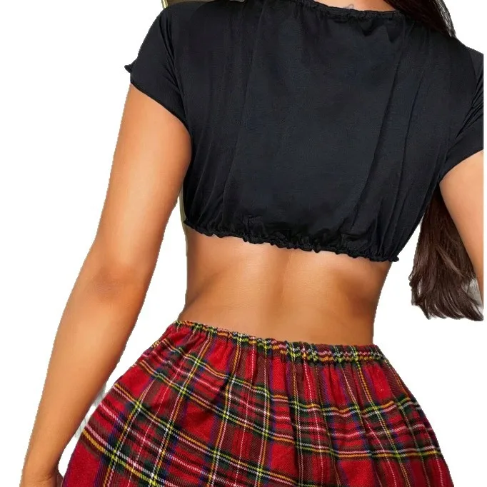 

Sexy Role-playing Underwear Set Attractive Uniform JK Skirt Women's Costume Seductive Innerwear for Private Occasions