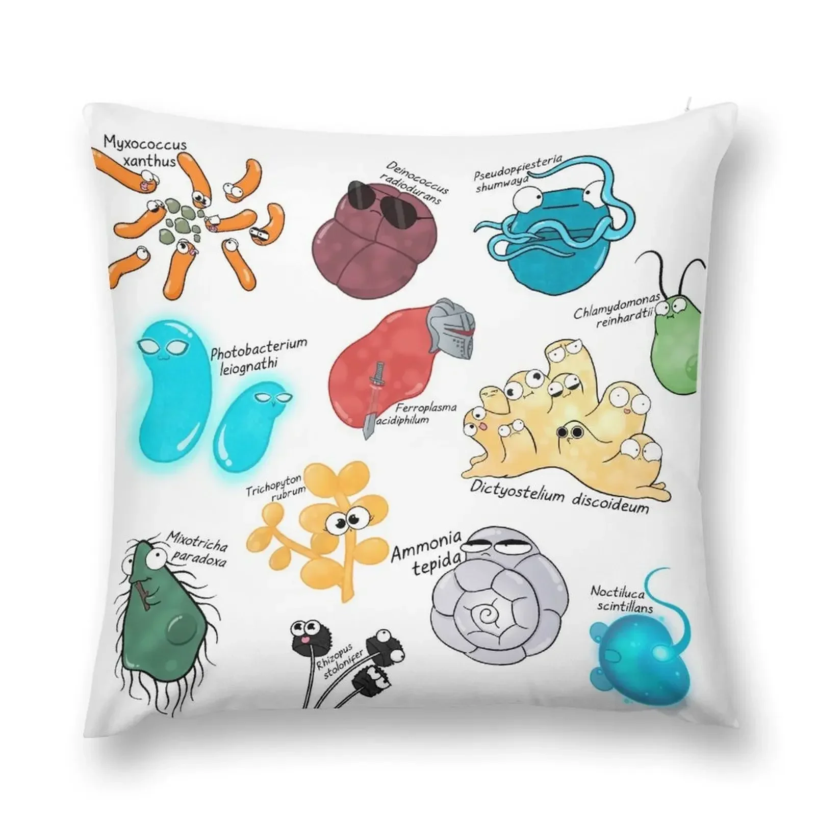 

Microbe Menagerie Throw Pillow Pillowcases For Pillows christmas ornaments 2025 pillow