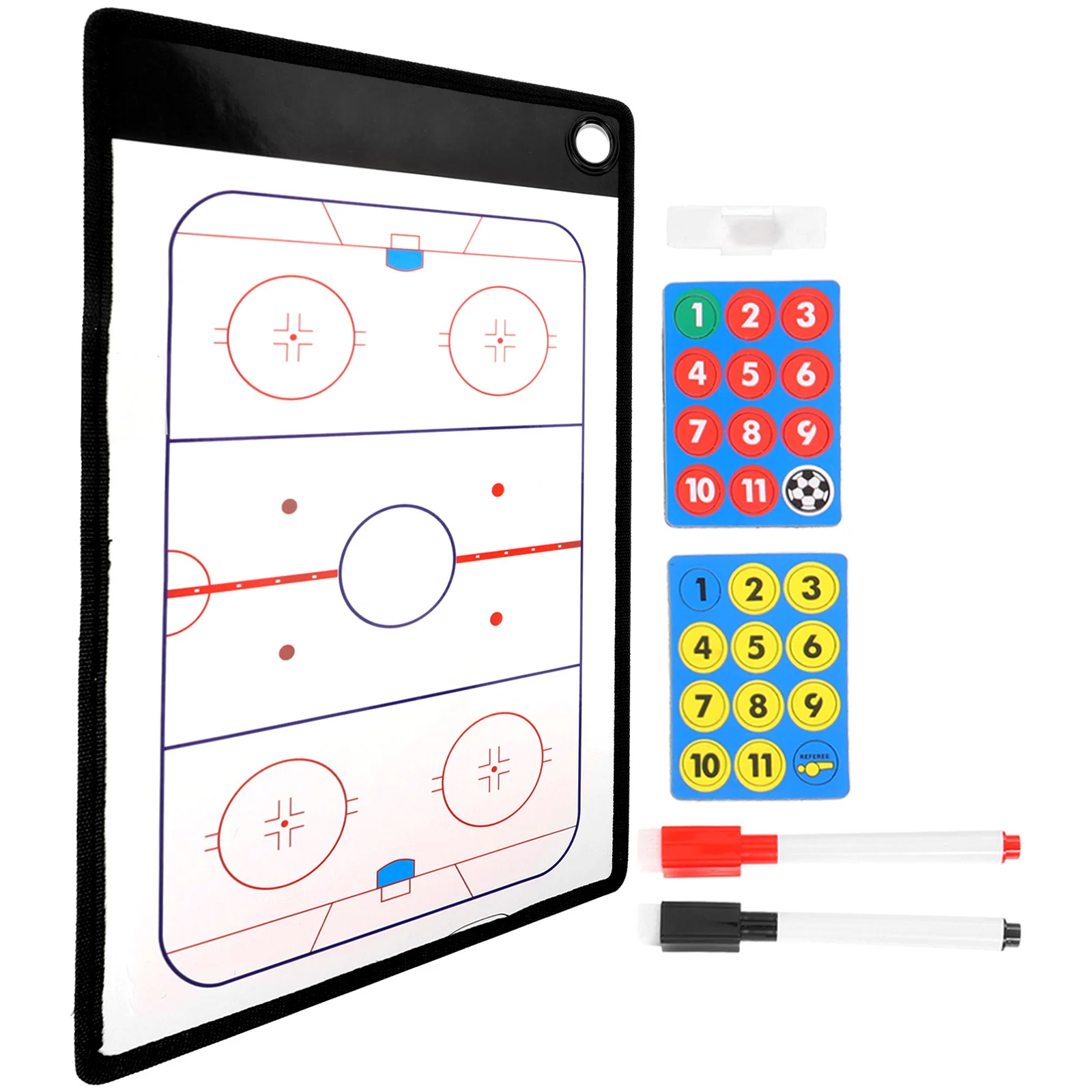 1 مجموعة هوكي الجليد التدريب مجلس دائم بولي كلوريد الفينيل قابلة لإعادة الاستخدام الكتابة القلم مزدوجة الوجهين الطباعة التدريب لعبة الفوز استراتيجية الرياضة