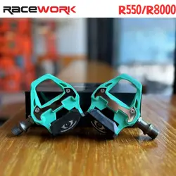 RACEWORK R550 Ultralight Pedals for PD-R8000 for Road Bike  with SH Cleats SPD Pedal Converter Colorful Bicycle Parts