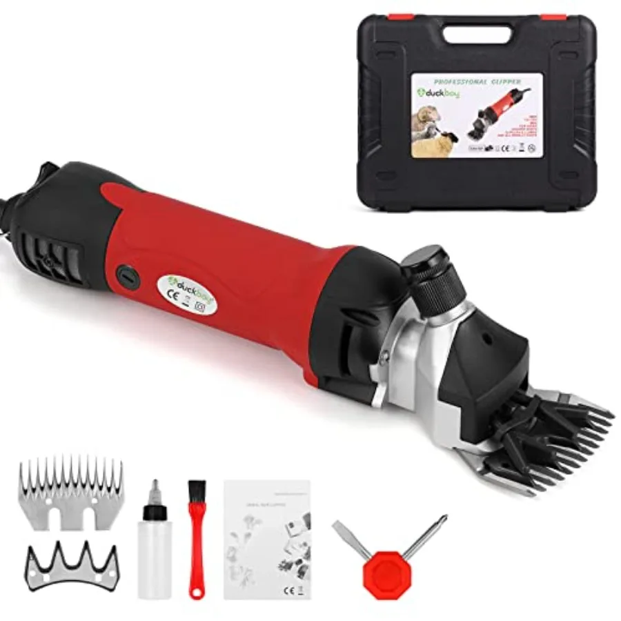 

Heavy Duty 500W Electric Sheep Clippers for Livestock and Large Thick Hair Dogs Professional Grooming Trimmer in Black Durable