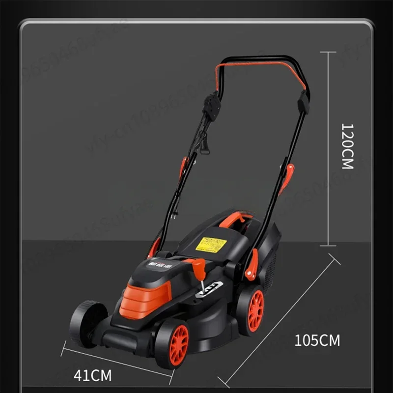 High-power Commercial Electric Lawn Mower Lawn Machine Multi-function Lawn Mower Small Hand-push Weeder 1800W 2200W 220V